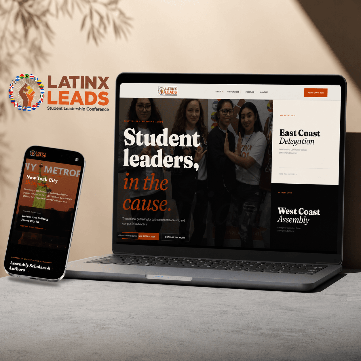 Latinx Leads student leadership conference event platform.